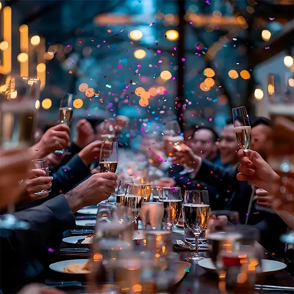 Tables set for an event managed by Hostme App