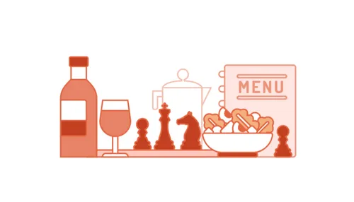 Restaurant menu on a table