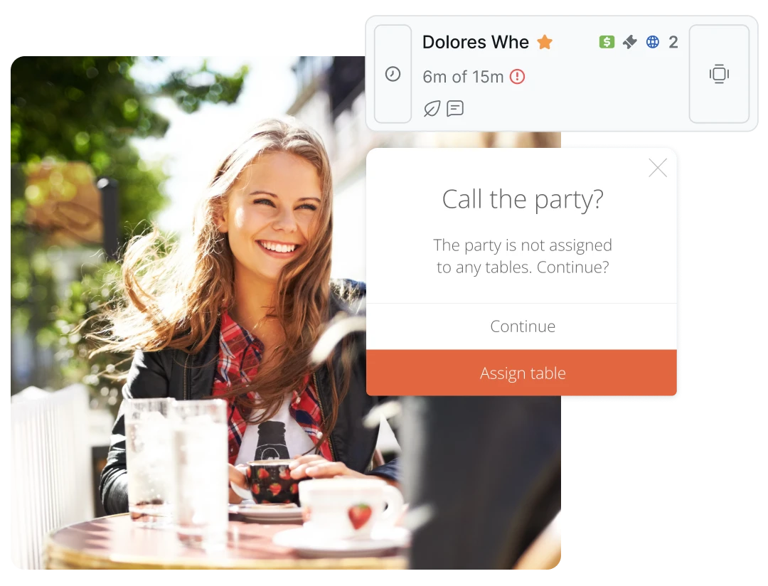 Hostme interface for inviting a restaurant guest.