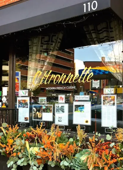 Exterior of Citronnelle restaurant in Lancaster, Pennsylvania.